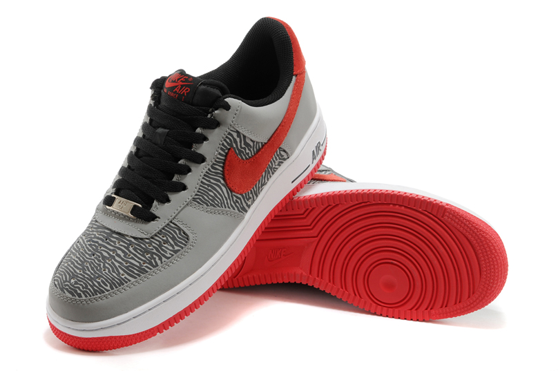 chaussures nike air force les nouveaux hommes de leopard rouge gris (2)
